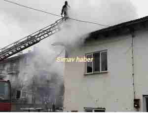 Simav Güney Beldesinde Baca Yangını Paniğe Neden Oldu